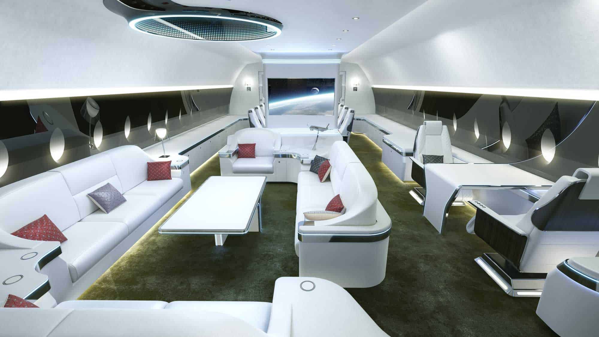 the ACJ 350XWB airbus corporate jet interior