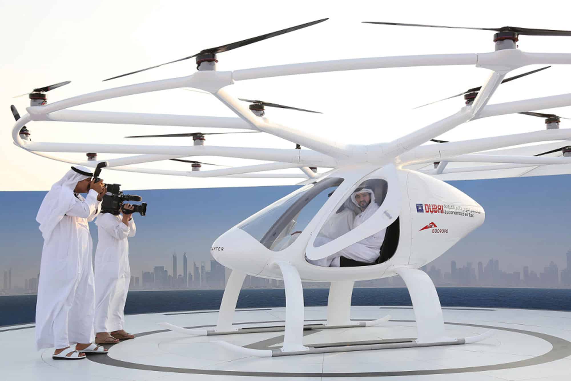 A flying taxi in Dubai