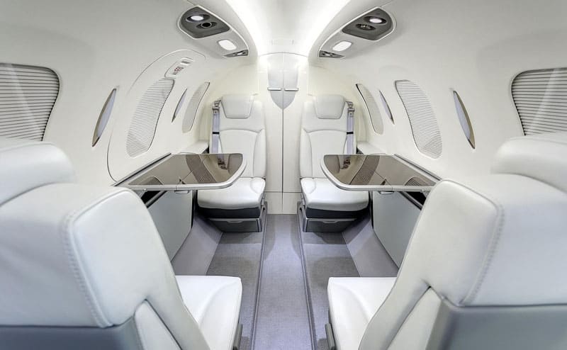 The interior of a Honda Jet