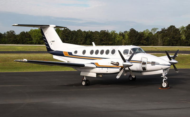 King Air 200 private jet charter'