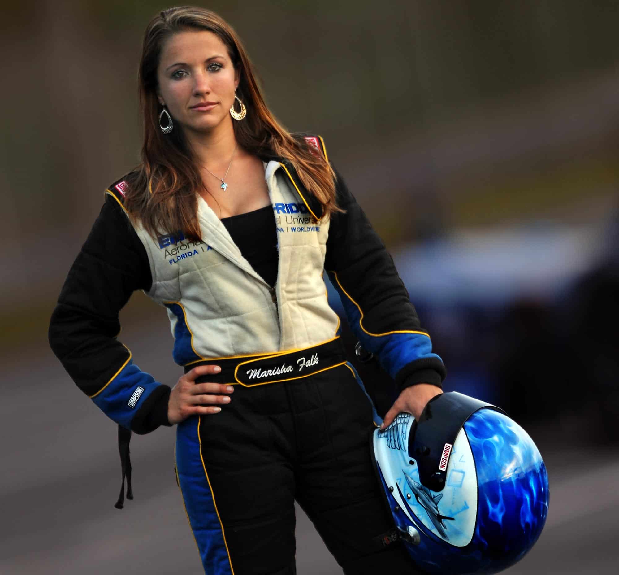 Marisha in racing gear