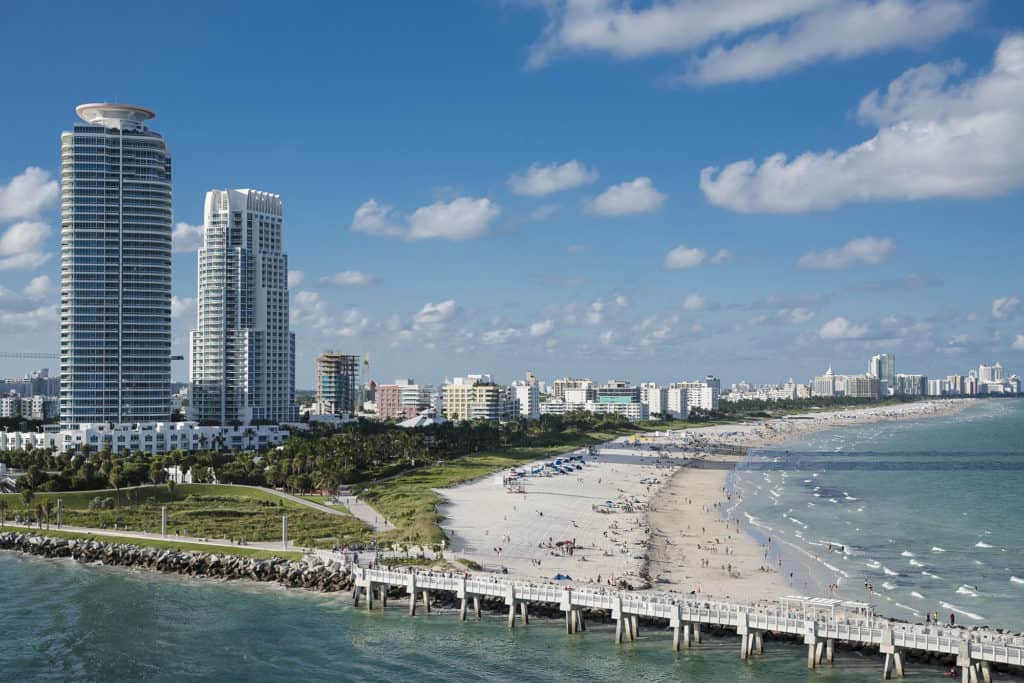 a view of Miami Beach