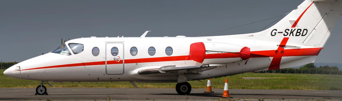 A Nextant 400XT private jet