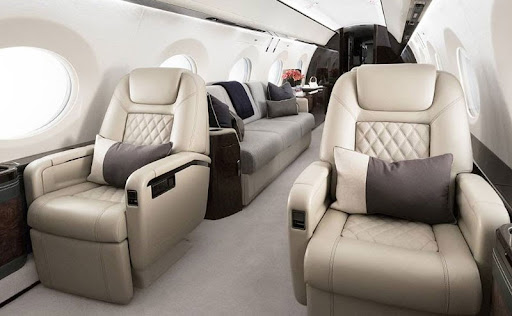  the interior of a G500 private jet