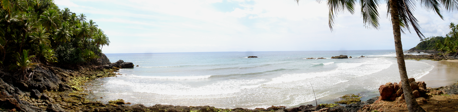 Pequena praia em Itacaré panorâmica